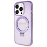 Guess GUHMP14XHRSGSU Hardcase Ring Stand Script Glitter MagSafe for iPhone 14 Pro Max 6.7" / purple