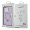 Guess GUHMP14XHRSGSU Hardcase Ring Stand Script Glitter MagSafe for iPhone 14 Pro Max 6.7" / purple
