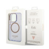 Guess GUHMP14XHTCMU Hardcase Gold Outline Translucent MagSafe for iPhone 14 Pro Max 6,7" / purple