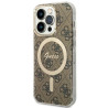 Guess GUHMP15LH4STW Hardcase IML 4G MagSafe for iPhone 15 Pro 6.1" / brown