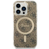 Guess GUHMP15LH4STW Hardcase IML 4G MagSafe for iPhone 15 Pro 6.1" / brown