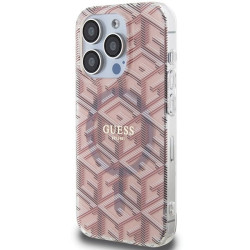 Guess GUHMP15LHGCUSTGP IML GCube MagSafe Hardcase for iPhone 15 Pro 6.1" / pink