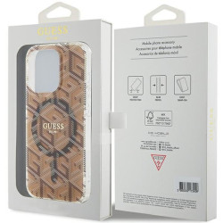 Guess GUHMP15LHGCUSTGW Hardcase IML GCube MagSafe for iPhone 15 Pro 6.1" / brown