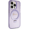 Guess GUHMP15LHRSGSU Hardcase Ring Stand Script Glitter MagSafe for iPhone 15 Pro 6.1"