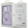 Guess GUHMP15LHRSGSU Hardcase Ring Stand Script Glitter MagSafe for iPhone 15 Pro 6.1"