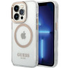 Guess GUHMP15LHTRMD Metal Outline Magsafe Hard Case for iPhone 15 Pro 6.1" / gold