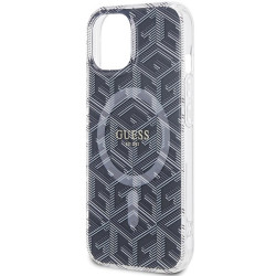 Guess GUHMP15MHGCUSTGK Hardcase IML GCube MagSafe for iPhone 15 Plus/14 Plus 6.7" / black