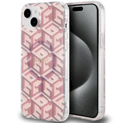 Guess GUHMP15MHGCUSTGP IML GCube MagSafe Hardcase for iPhone 15 Plus/14 Plus 6.7" / pink