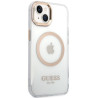 Guess GUHMP15MHTRMD Metal Outline Magsafe Hard Case for iPhone 15 Plus / 14 Plus 6.7" / gold