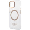 Guess GUHMP15MHTRMD Metal Outline Magsafe Hard Case for iPhone 15 Plus / 14 Plus 6.7" / gold