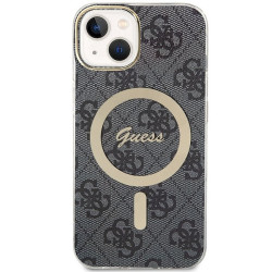 Guess GUHMP15SH4STK Hardcase IML 4G MagSafe for iPhone 15 / 14 / 13 6.1" / black