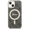 Guess GUHMP15SH4STW Hardcase IML 4G MagSafe for iPhone 15 / 14 / 13 6.1" / brown