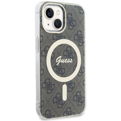 Guess GUHMP15SH4STW Hardcase IML 4G MagSafe for iPhone 15 / 14 / 13 6.1" / brown