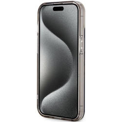 Guess GUHMP15SHFWFCK Hardcase IML Flowers Wreatch MagSafe for iPhone 15 / 14 / 13 6.1" / black