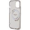 Guess GUHMP15SHFWFCK Hardcase IML Flowers Wreatch MagSafe for iPhone 15 / 14 / 13 6.1" / black