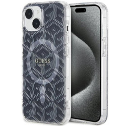 Guess GUHMP15SHGCUSTGK Hardcase IML GCube MagSafe for iPhone 15 / 14 / 13 6.1" / black