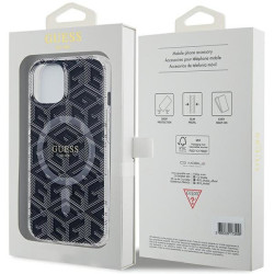 Guess GUHMP15SHGCUSTGK Hardcase IML GCube MagSafe for iPhone 15 / 14 / 13 6.1" / black