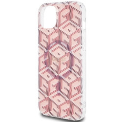 Guess GUHMP15SHGCUSTGP Hardcase IML GCube MagSafe for iPhone 15 / 14 / 13 6.1" / pink