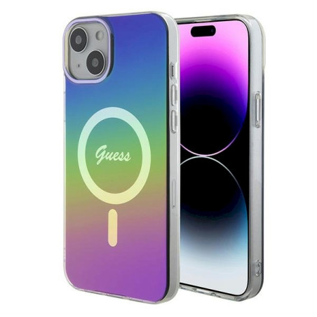 Guess GUHMP15SHITSK Hardcase IML Iridescent MagSafe for iPhone 15 / 14 / 13 6.1"
