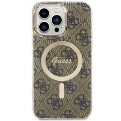 Guess GUHMP15XH4STW Hardcase IML 4G MagSafe for iPhone 15 Pro Max 6.7" / brown