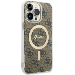 Guess GUHMP15XH4STW Hardcase IML 4G MagSafe for iPhone 15 Pro Max 6.7" / brown