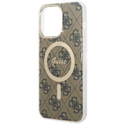 Guess GUHMP15XH4STW Hardcase IML 4G MagSafe for iPhone 15 Pro Max 6.7" / brown