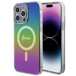 Guess GUHMP15XHITSK Hardcase IML Iridescent MagSafe for iPhone 15 Pro Max 6.7"