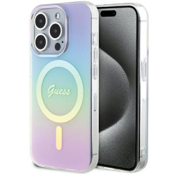 Guess GUHMP15XHITSU Hardcase IML Iridescent MagSafe for iPhone 15 Pro Max 6.7" / purple