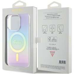 Guess GUHMP15XHITSU Hardcase IML Iridescent MagSafe for iPhone 15 Pro Max 6.7" / purple