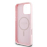 Guess GUHMP15XPGHSMMP Grained Ring MagSafe Hardcase for iPhone 15 Pro Max 6.7" / pink