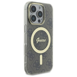 Guess GUHMP16LH4STW Hardcase IML 4G MagSafe for iPhone 16 Pro 6.3" / brown