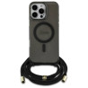 Guess GUHMP16LHCTSGNSK Hardcase Crossbody Cord Script MagSafe for iPhone 16 Pro 6.3" / black