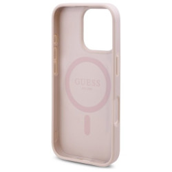 Guess GUHMP16LP4ROPEMCP Hardcase 4G Flowers Print MagSafe for iPhone 16 Pro 6.3" / pink