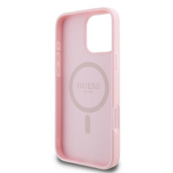 Guess GUHMP16LPGPYSP Peony Script Logo MagSafe Hardcase for iPhone 16 Pro 6.3" / pink