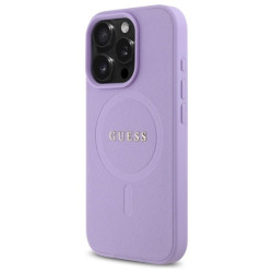 Guess GUHMP16LPSAHMCU Hardcase Saffiano MagSafe for iPhone 16 Pro 6.3" / purple