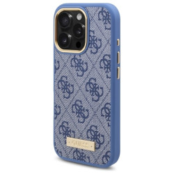 Guess GUHMP16LU4GPRB Hardcase 4G Logo Plate MagSafe for iPhone 16 Pro 6.3" / blue