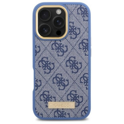 Guess GUHMP16LU4GPRB Hardcase 4G Logo Plate MagSafe for iPhone 16 Pro 6.3" / blue