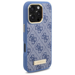Guess GUHMP16LU4GPRB Hardcase 4G Logo Plate MagSafe for iPhone 16 Pro 6.3" / blue