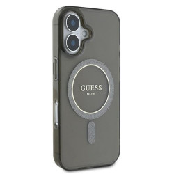 Guess GUHMP16MHFGEREK Hardcase IML Glitter Circle MagSafe for iPhone 16 Plus 6.7" / black