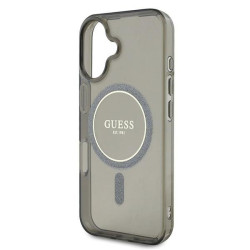 Guess GUHMP16MHFGEREK Hardcase IML Glitter Circle MagSafe for iPhone 16 Plus 6.7" / black