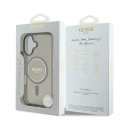 Guess GUHMP16MHFGEREK Hardcase IML Glitter Circle MagSafe for iPhone 16 Plus 6.7" / black