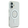 Guess GUHMP16MPFTDTEH Hardcase IML Rhinestones MagSafe for iPhone 16 Plus 6.7" / white