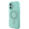 Guess GUHMP16MPFTDTEN Hardcase IML Rhinestones MagSafe for iPhone 16 Plus 6.7" / green