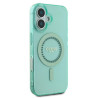 Guess GUHMP16MPFTDTEN Hardcase IML Rhinestones MagSafe for iPhone 16 Plus 6.7" / green