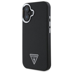 Guess GUHMP16MPGTSPSK Hardcase Grained Triangle MagSafe for iPhone 16 Plus 6.7" / black