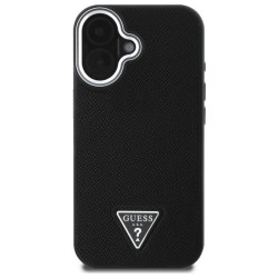 Guess GUHMP16MPGTSPSK Hardcase Grained Triangle MagSafe for iPhone 16 Plus 6.7" / black