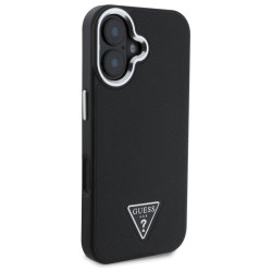 Guess GUHMP16MPGTSPSK Hardcase Grained Triangle MagSafe for iPhone 16 Plus 6.7" / black