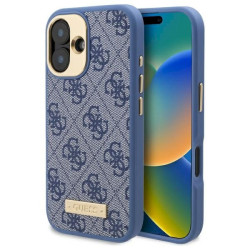 Guess GUHMP16MU4GPRB Hardcase 4G Logo Plate MagSafe for iPhone 16 Plus 6.7" / blue