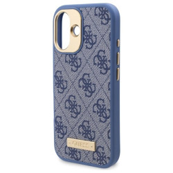 Guess GUHMP16MU4GPRB Hardcase 4G Logo Plate MagSafe for iPhone 16 Plus 6.7" / blue