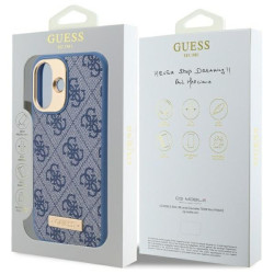 Guess GUHMP16MU4GPRB Hardcase 4G Logo Plate MagSafe for iPhone 16 Plus 6.7" / blue